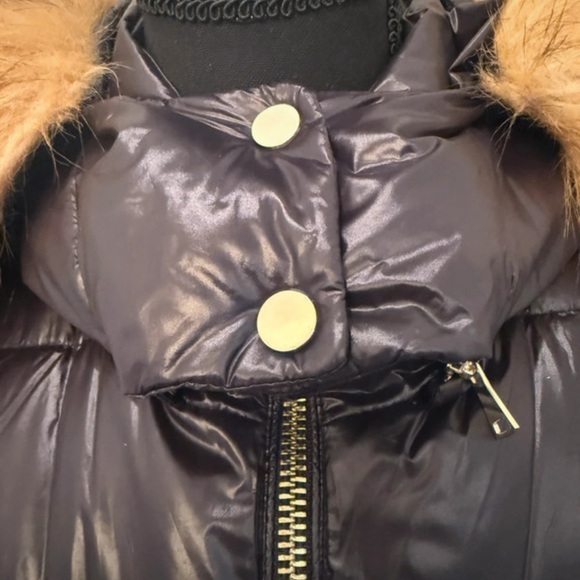 Zara Black Puffer Jacket with Faux Fur Hood - Picture 4 of 9